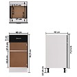 VIDAXL - vidaXL Armoire de plancher à tiroir "Lyon" Noir 40x46x81,5 cm - vignette