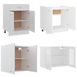 VIDAXL - vidaXL Ensemble de meubles de cuisine 4 pcs Blanc Bois d'ingénierie - vignette