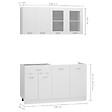 VIDAXL - vidaXL Ensemble de meubles de cuisine 4 pcs Blanc Bois d'ingénierie - vignette