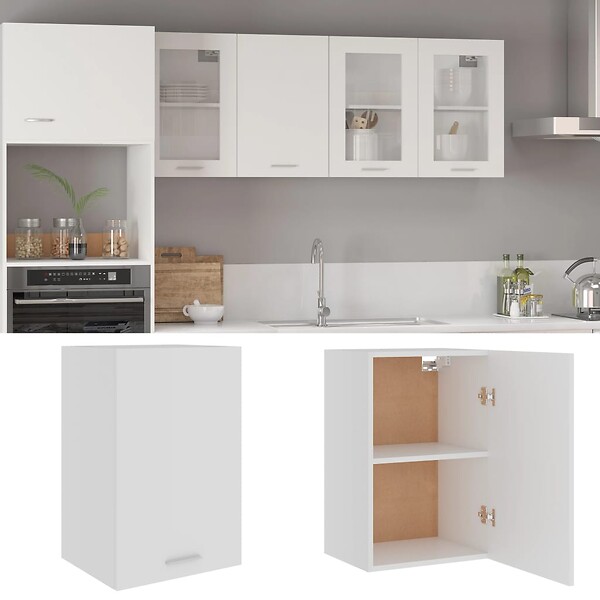 VIDAXL - vidaXL Armoire suspendue "Lyon" Blanc 39,5x31x60 cm Bois d'ingénierie - large