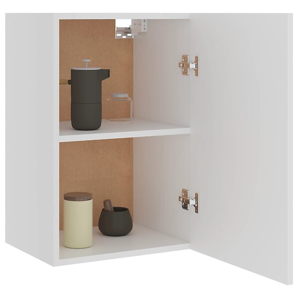 VIDAXL - vidaXL Armoire suspendue "Lyon" Blanc 39,5x31x60 cm Bois d'ingénierie - large