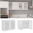 VIDAXL - vidaXL Armoire en verre suspendue "Lyon" Blanc 80x31x60 cm - vignette
