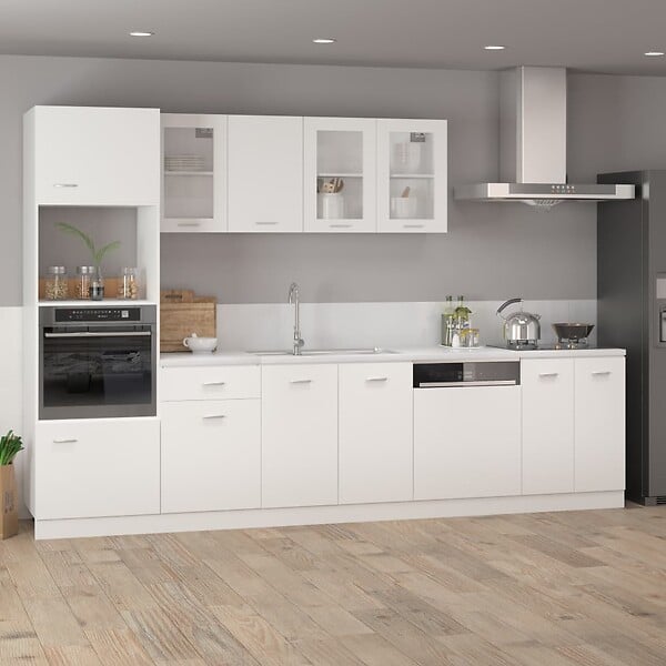 VIDAXL - vidaXL Armoire en verre suspendue "Lyon" Blanc 80x31x60 cm - large