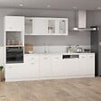 VIDAXL - vidaXL Armoire en verre suspendue "Lyon" Blanc 80x31x60 cm - vignette
