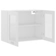 VIDAXL - vidaXL Armoire en verre suspendue "Lyon" Blanc 80x31x60 cm - vignette