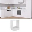 VIDAXL - vidaXL Armoire à four "Riga" Blanc 60x46x81,5 cm Bois d’ingénierie - vignette