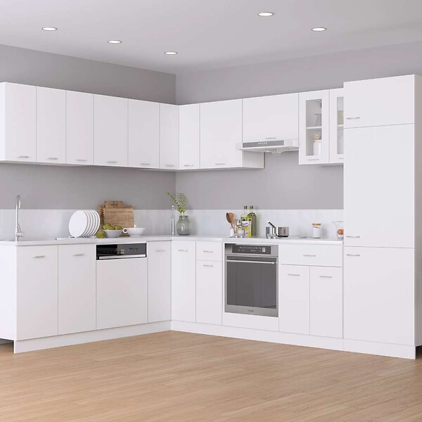 VIDAXL - vidaXL Armoire à four "Riga" Blanc 60x46x81,5 cm Bois d’ingénierie - large