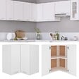 VIDAXL - vidaXL Armoire d'angle suspendue "Lyon" Blanc 57x57x60 cm Bois - vignette