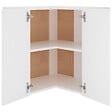 VIDAXL - vidaXL Armoire d'angle suspendue "Lyon" Blanc 57x57x60 cm Bois - vignette