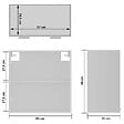 VIDAXL - vidaXL Armoire en verre suspendue "Lyon" Blanc 60x31x60 cm - vignette