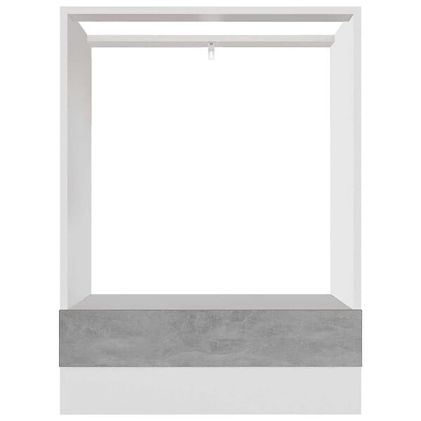 VIDAXL - vidaXL Armoire à four "Riga" Gris béton 60x46x81,5 cm - large