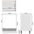 VIDAXL - vidaXL Armoire à four "Riga" Gris béton 60x46x81,5 cm - vignette