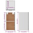 VIDAXL - vidaXL Armoire suspendue "Lyon" Sonoma gris 29,5x31x60 cm - vignette