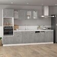 VIDAXL - vidaXL Armoire en verre suspendue "Lyon" Gris béton Bois d'ingénierie - vignette