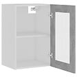 VIDAXL - vidaXL Armoire en verre suspendue "Lyon" Gris béton Bois d'ingénierie - vignette