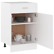 VIDAXL - vidaXL Armoire de plancher à tiroir "Lyon" Blanc 50x46x81,5cm - vignette
