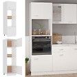 VIDAXL - Armoire à micro-ondes Blanc 60x57x207 cm Bois d’ingénierie - vignette