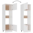 VIDAXL - Armoire à micro-ondes Blanc 60x57x207 cm Bois d’ingénierie - vignette