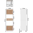 VIDAXL - Armoire à micro-ondes Blanc 60x57x207 cm Bois d’ingénierie - vignette