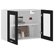 VIDAXL - vidaXL Armoire en verre suspendue "Lyon" Noir 80x31x60 cm - vignette