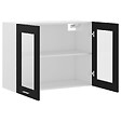 VIDAXL - vidaXL Armoire en verre suspendue "Lyon" Noir 80x31x60 cm - vignette