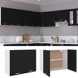 VIDAXL - vidaXL Armoire suspendue "Lyon" Noir 80x31x60 cm Bois d’ingénierie - vignette
