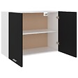 VIDAXL - vidaXL Armoire suspendue "Lyon" Noir 80x31x60 cm Bois d’ingénierie - vignette
