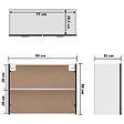 VIDAXL - vidaXL Armoire suspendue "Lyon" Noir 80x31x60 cm Bois d’ingénierie - vignette
