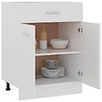 VIDAXL - vidaXL Armoire de plancher à tiroir "Lyon" Blanc - vignette