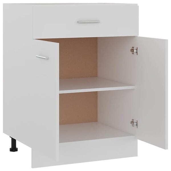 VIDAXL - vidaXL Armoire de plancher à tiroir "Lyon" Blanc - large