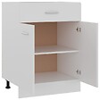VIDAXL - vidaXL Armoire de plancher à tiroir "Lyon" Blanc - vignette