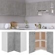 VIDAXL - vidaXL Armoire d'angle suspendue "Lyon" Gris béton Bois d’ingénierie - vignette