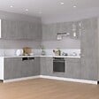 VIDAXL - vidaXL Armoire d'angle suspendue "Lyon" Gris béton Bois d’ingénierie - vignette