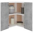 VIDAXL - vidaXL Armoire d'angle suspendue "Lyon" Gris béton Bois d’ingénierie - vignette