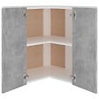 VIDAXL - vidaXL Armoire d'angle suspendue "Lyon" Gris béton Bois d’ingénierie - vignette