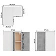 VIDAXL - vidaXL Armoire d'angle suspendue "Lyon" Gris béton Bois d’ingénierie - vignette