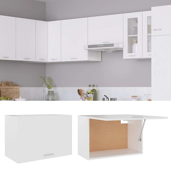 VIDAXL - vidaXL Armoire suspendue "Lyon" Blanc 60x31x40 cm Bois d'ingénierie - large