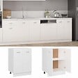 VIDAXL - vidaXL Armoire de plancher "Lyon" Blanc Bois d'ingénierie - vignette