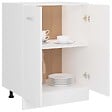 VIDAXL - vidaXL Armoire de plancher "Lyon" Blanc Bois d'ingénierie - vignette
