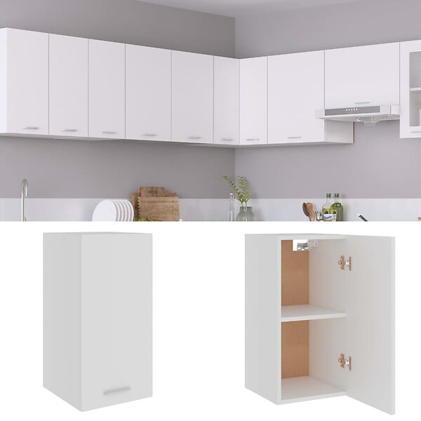 VIDAXL - vidaXL Armoire suspendue "Lyon" Blanc 29,5x31x60 cm Bois d'ingénierie - large