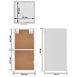VIDAXL - vidaXL Armoire suspendue "Lyon" Blanc 29,5x31x60 cm Bois d'ingénierie - vignette