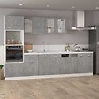 VIDAXL - vidaXL Armoire de plancher à tiroir "Lyon" Gris béton - vignette