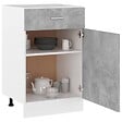 VIDAXL - vidaXL Armoire de plancher à tiroir "Lyon" Gris béton - vignette