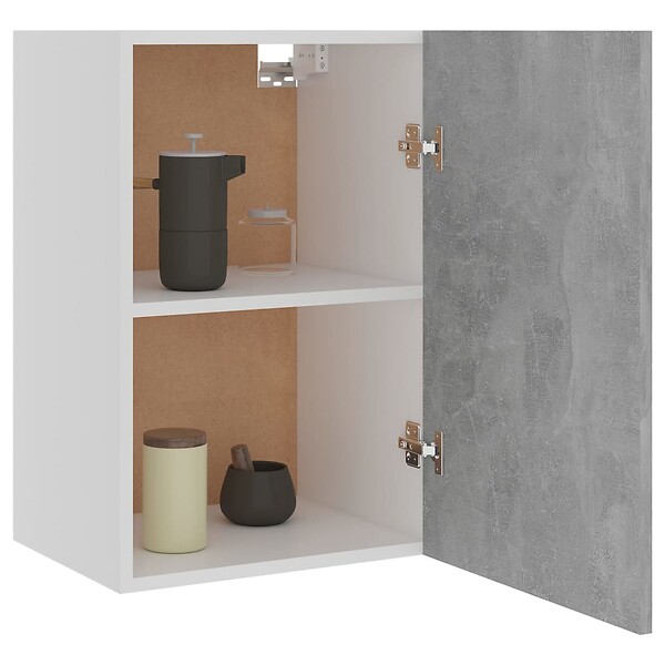 VIDAXL - vidaXL Armoire suspendue "Lyon" Gris béton 39,5x31x60 cm - large