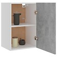 VIDAXL - vidaXL Armoire suspendue "Lyon" Gris béton 39,5x31x60 cm - vignette