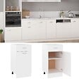 VIDAXL - vidaXL Armoire de plancher à tiroir "Lyon" Blanc 40x46x81,5cm - vignette