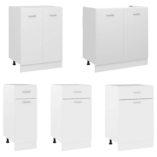 VIDAXL - vidaXL Armoire de plancher à tiroir "Lyon" Blanc 40x46x81,5cm - large