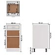 VIDAXL - vidaXL Armoire de plancher à tiroir "Lyon" Blanc 40x46x81,5cm - vignette