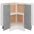 VIDAXL - vidaXL Armoire de plancher d'angle "Lyon" gris béton - vignette