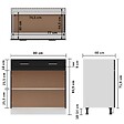 VIDAXL - vidaXL Armoire de plancher à tiroir "Lyon" Noir 80x46x81,5 cm - vignette